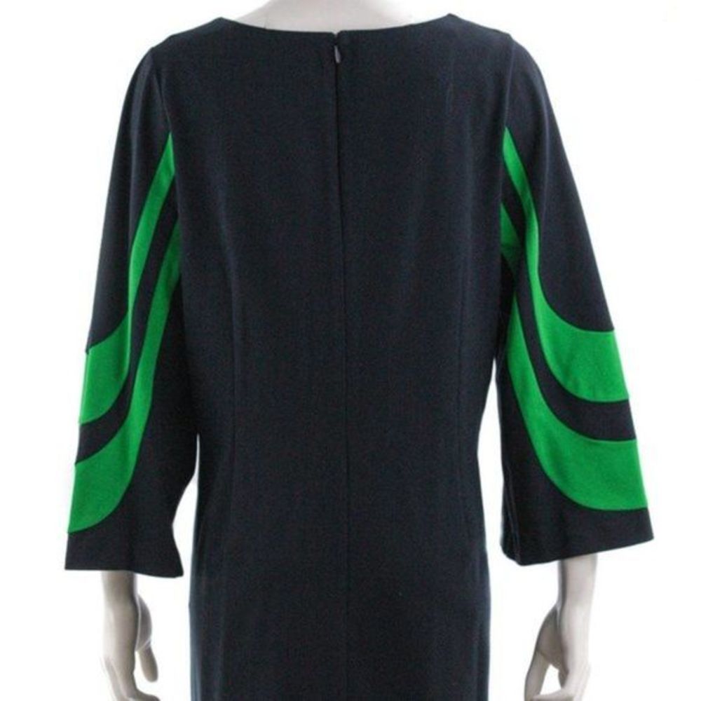 MICHAEL MICHAEL KORS Navy & Green Long Sleeve Dress Size 1X - Picture 4 of 6